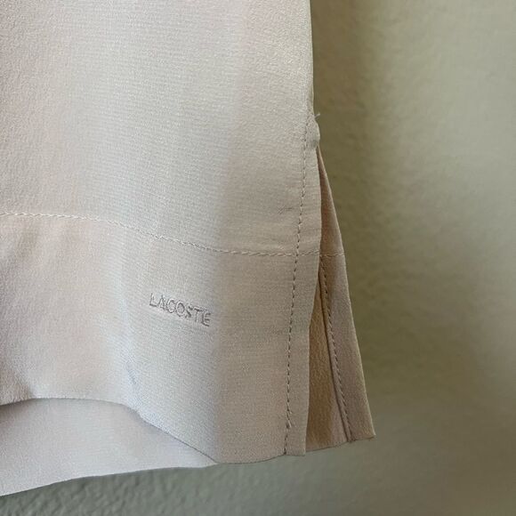 Lacoste 100% Silk Blush Pink Blouse - Picture 4 of 9